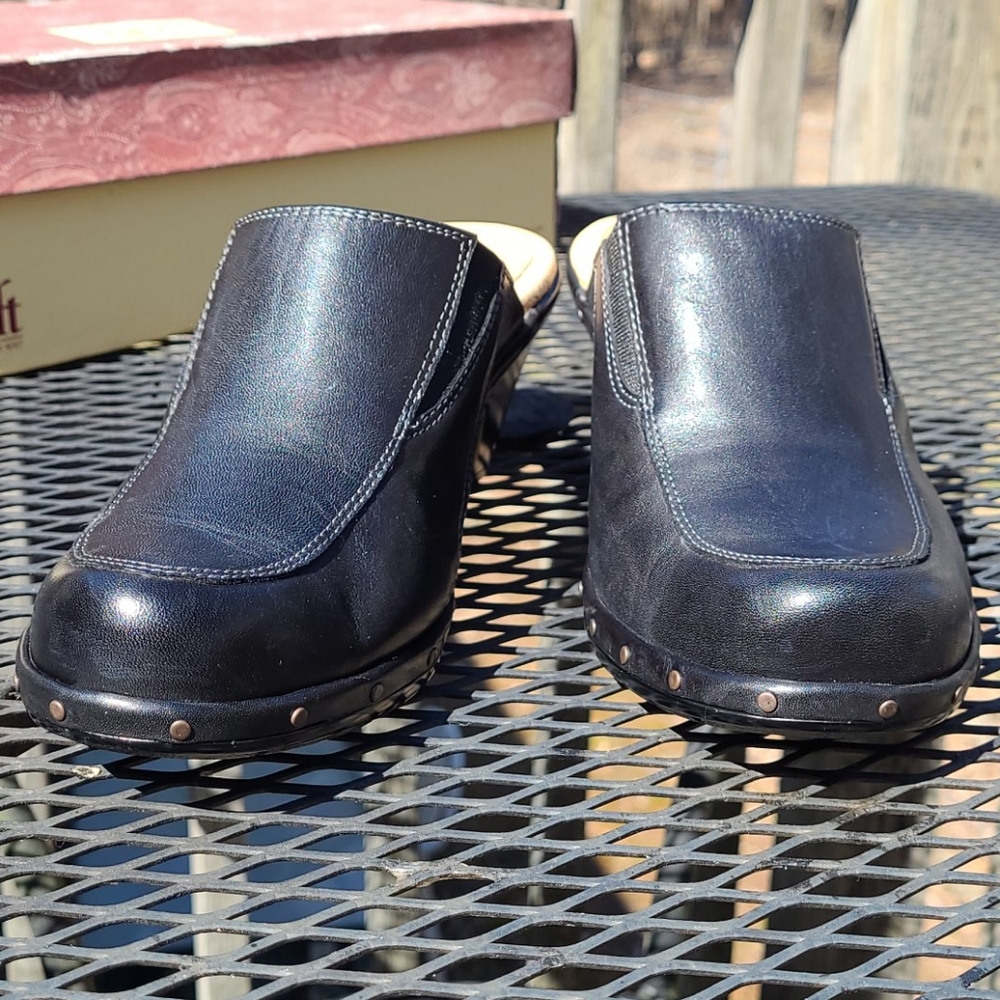 Sofft, Clog, Black all leather Size 8M